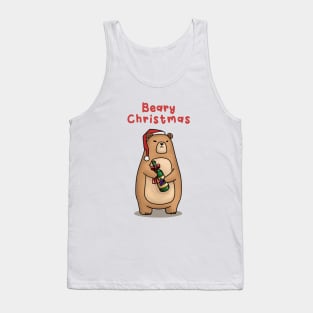 Beary Christmas Bear Santa Tank Top